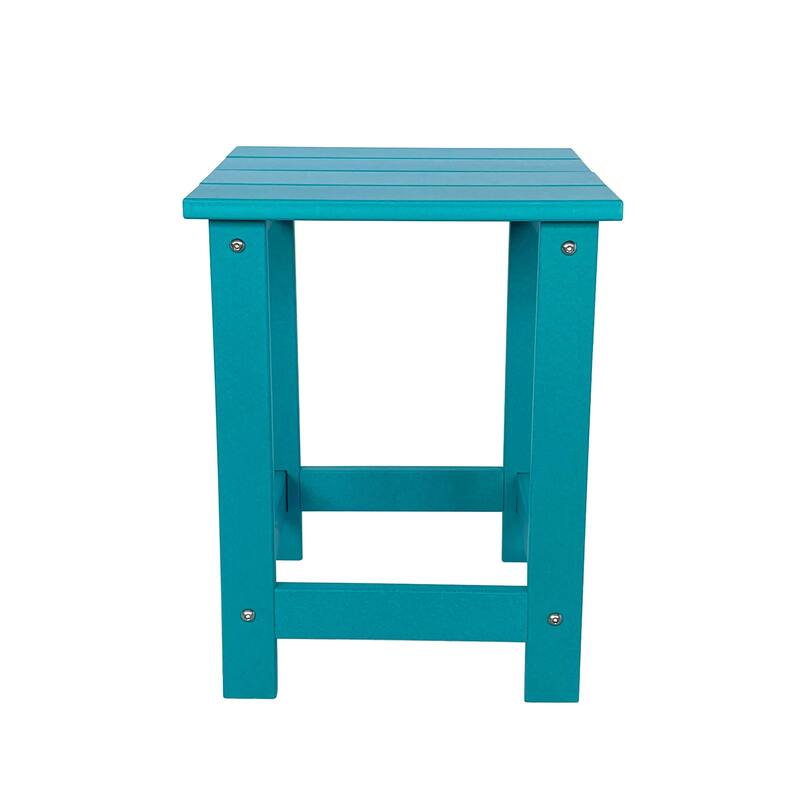 Mason Poly Resin Eco-Friendly All-Weather Square Patio Side Table