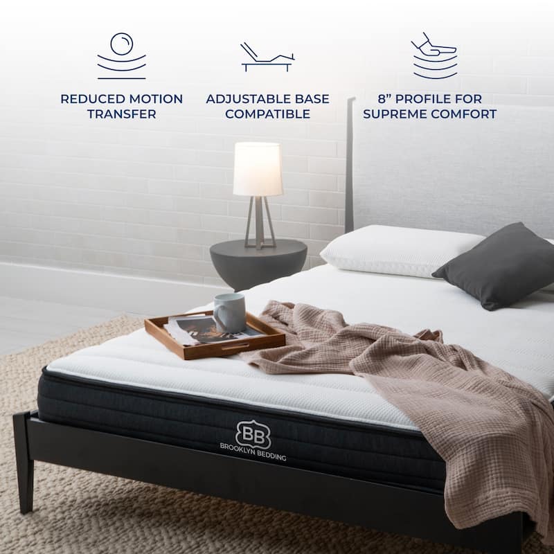 Brooklyn Bedding Select 8" Gel Memory Foam Hybrid Mattress