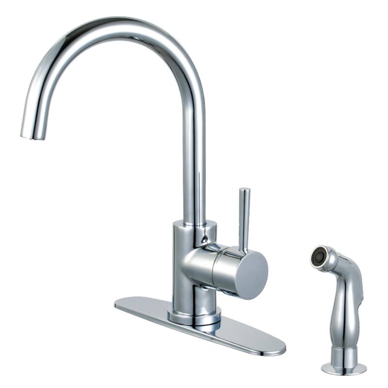 Concord Single-Handle Kitchen Faucet with Side Sprayer - Polished Chrome