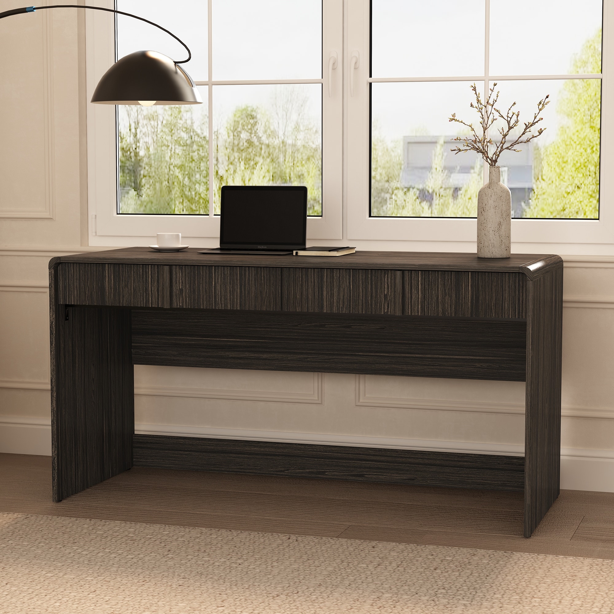 Manhattan Comfort Novara 60" Writing Desk (2-Drawer)
