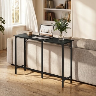 55'' Counter Height Bar Dining Table with Metal Frame Rectangular Pub Sofa Table for Kitchen ,Living Room