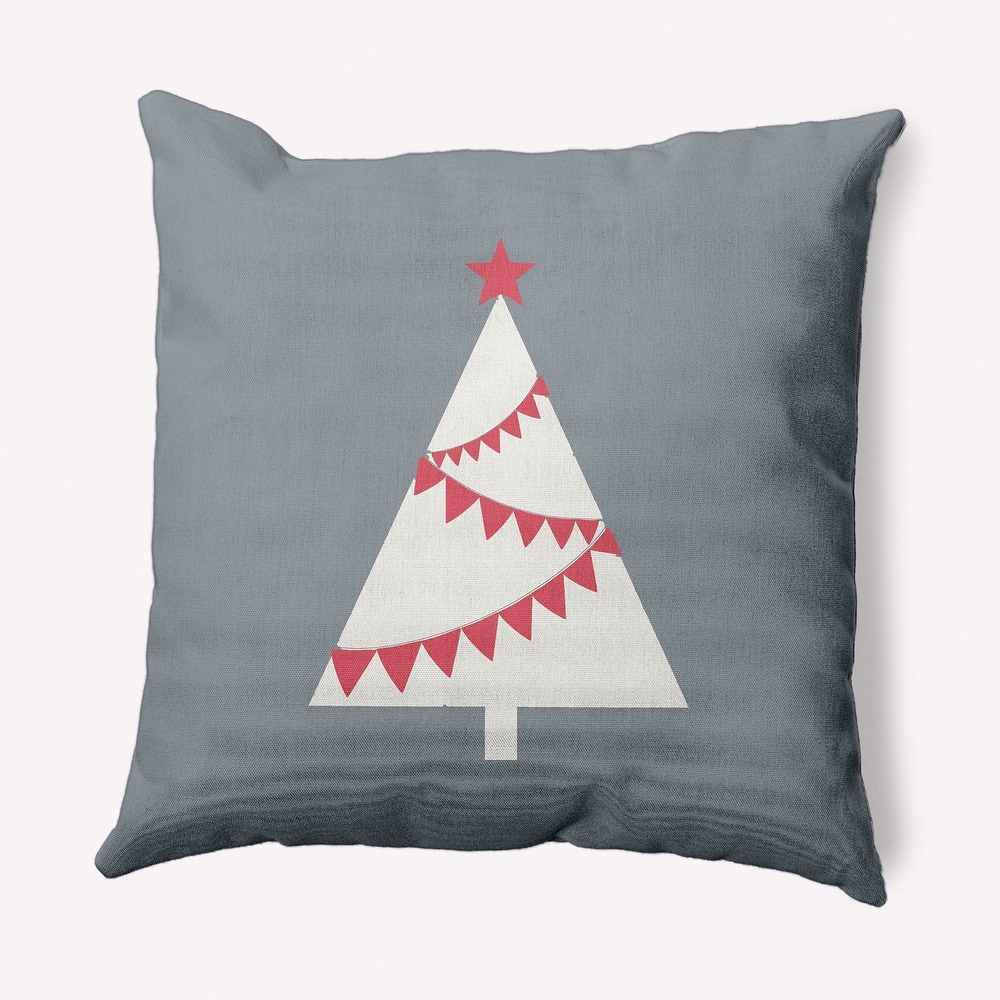 Garland Tree Christmas Decorative Throw Pillow