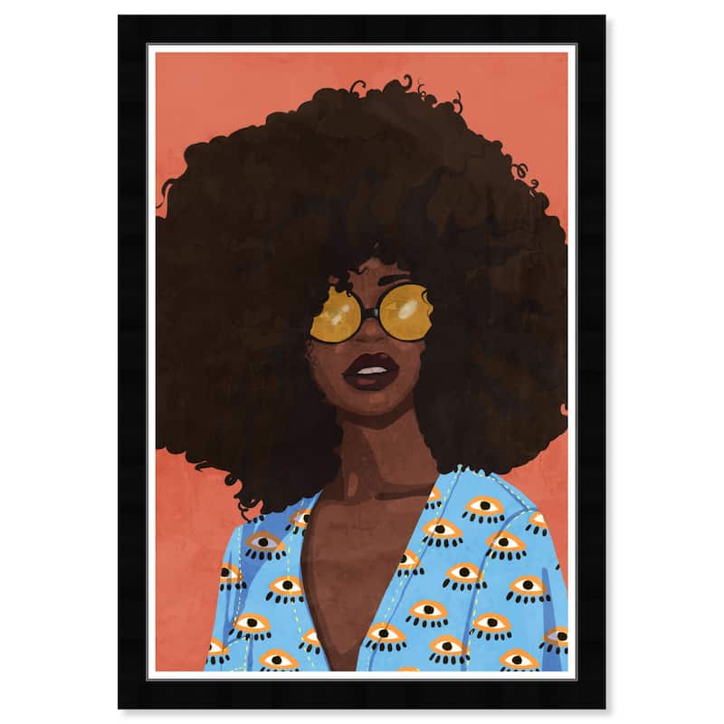 Wynwood Studio Prints Fashion and Glam Her Own Vibe Orange and Pumpkin Tropical Wall Art Canvas Print