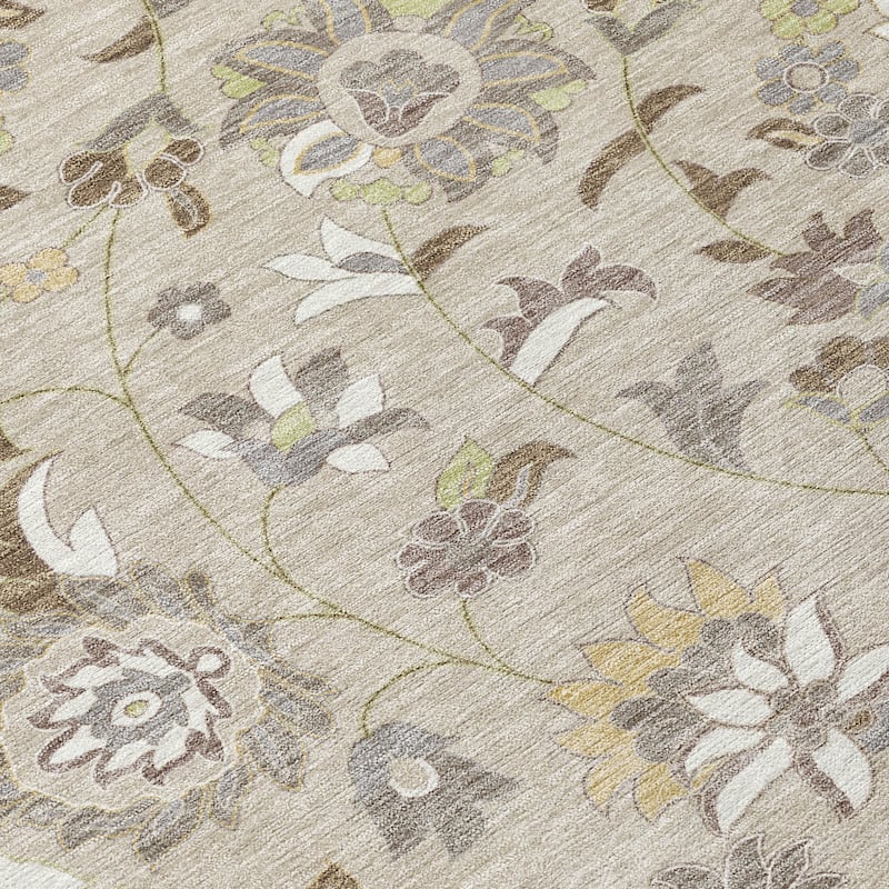 Machine Washable Indoor/ Outdoor Traditional Chantille Rug