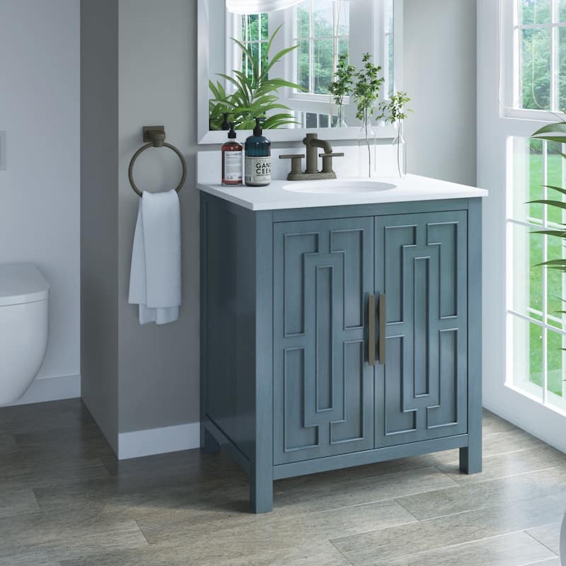 30" Single Bathroom Vanity - Green