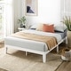 preview thumbnail 83 of 93, 12" Classic Solid Wood Platform Bed Frame White - Full
