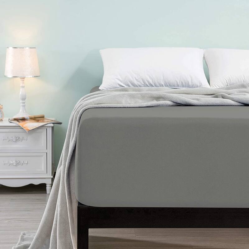 Subrtex Premium Microfiber 15-inch Deep Pocket Fitted Sheet