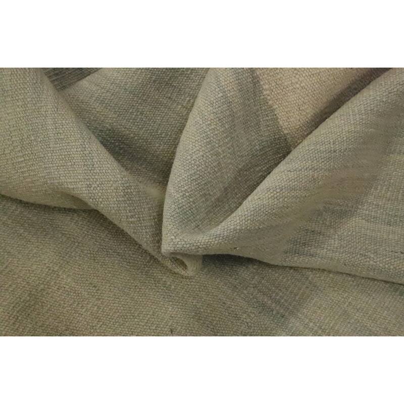 Hand Woven Oriental 100% Wool Carpet Southwestern Modern Beige & Ivories Kilim Area Rug - 11' 9'' X 9' 0''