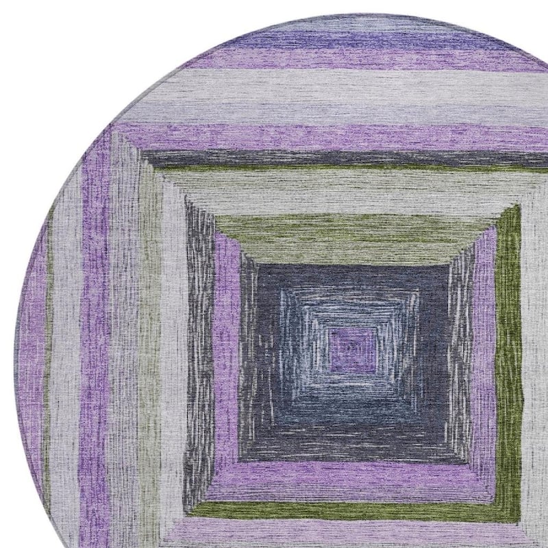 HomeRoots Geometric Transitional Rectangle Outdoor Rug