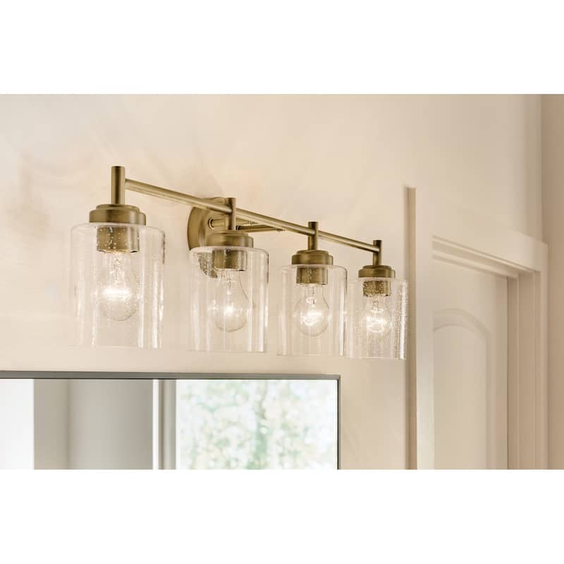 Kichler Lighting Winslow 30 in. 4-Light Natural Brass Vanity Light - 30 in