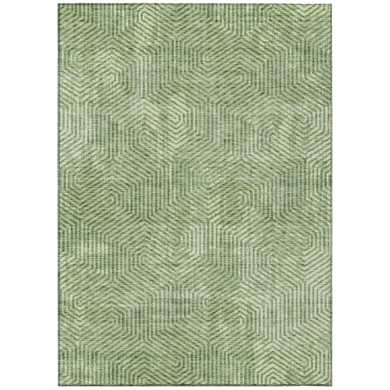 Machine Washable Indoor/ Outdoor Chantille Contemporary Maze Rug