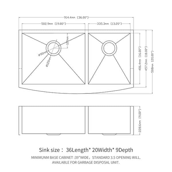 Brushed Nickel Stainless Steel Double Bowl Farmhouse Kitchen Sink with