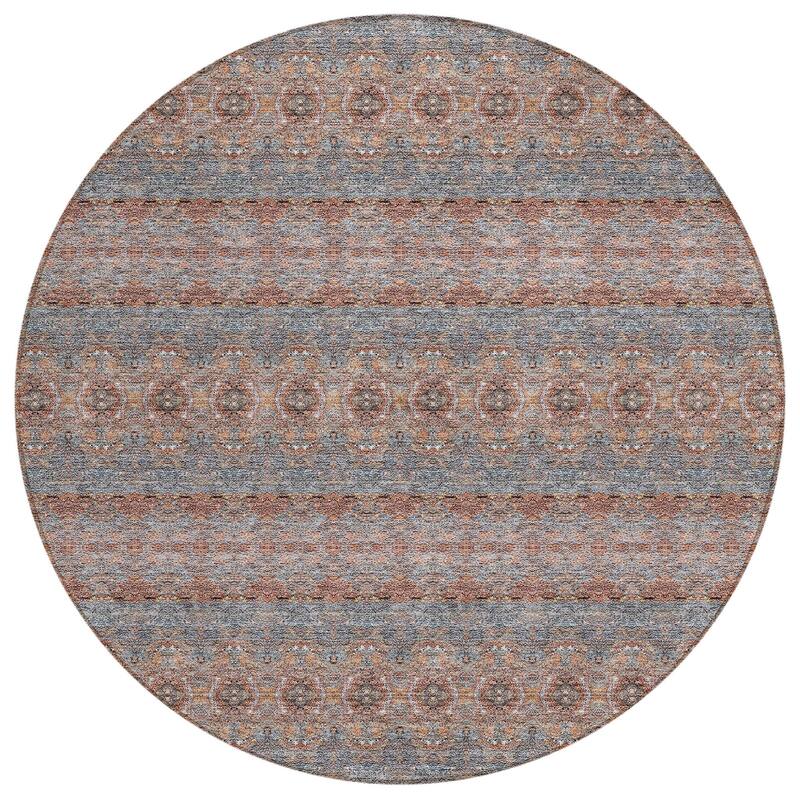 HomeRoots Floral Medallion Transitional Rectangle Outdoor Rug