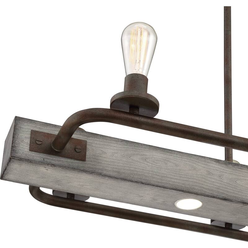 Melville 6-Light Island Chandelier in Iron Gate