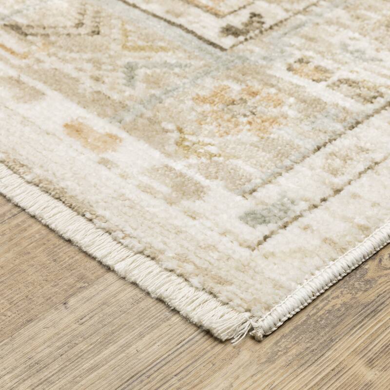 Style Haven Lucia Vintage Tribal Medallion Pale Blue/Beige Area Rug