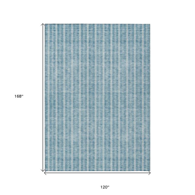 HomeRoots Striped Transitional Rectangle Outdoor Rug