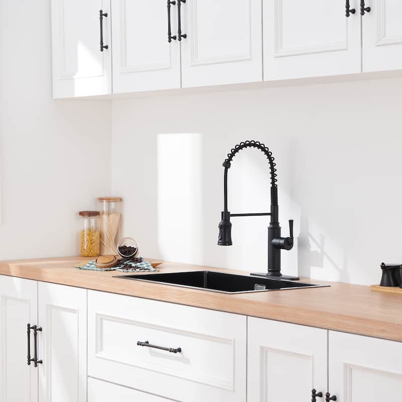 Single Handle Pull Down Sprayer Kitchen Faucet with Touchless Sensor