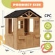 preview thumbnail 16 of 21, Wooden Adventure Cottage Playhouse for Kids with Working Door, Windows, Service Station, and Flower Pot Holders