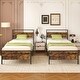 preview thumbnail 6 of 6, Sturdy Twin Metal Platform Bed Frame with Wooden Headboard