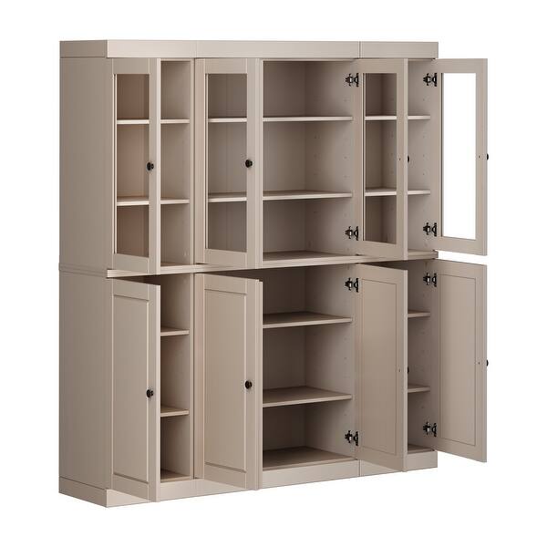 100% Solid Wood 65" Kitchen China Pantry Buffet by Palace Imports - 65" x 71.5"