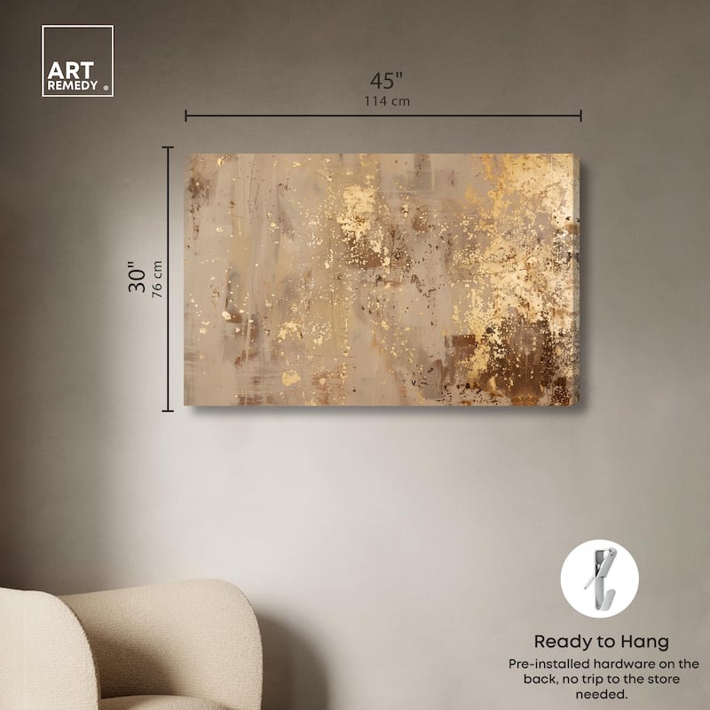 Gilded Dust Canvas by Art Remedy, Gallery Wrapped