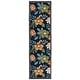 preview thumbnail 43 of 54, SAFAVIEH Hand-Tufted Blossom Kierston Modern & Contemporary Wool Rug 2'6" x 8' Runner - Navy/Green - Runner