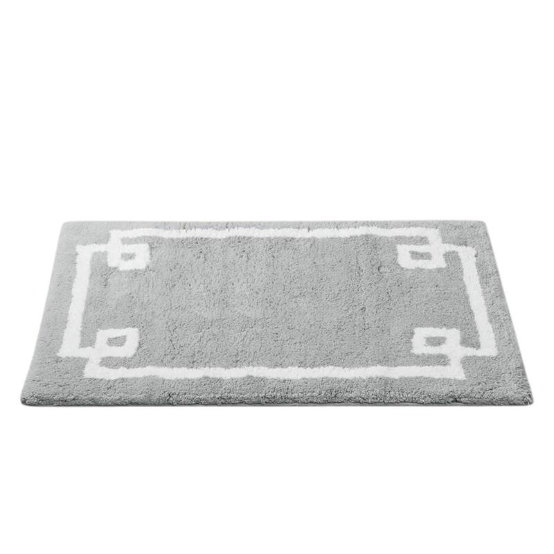 HomeRoots 20" Taupe Cotton Square Bath Rug