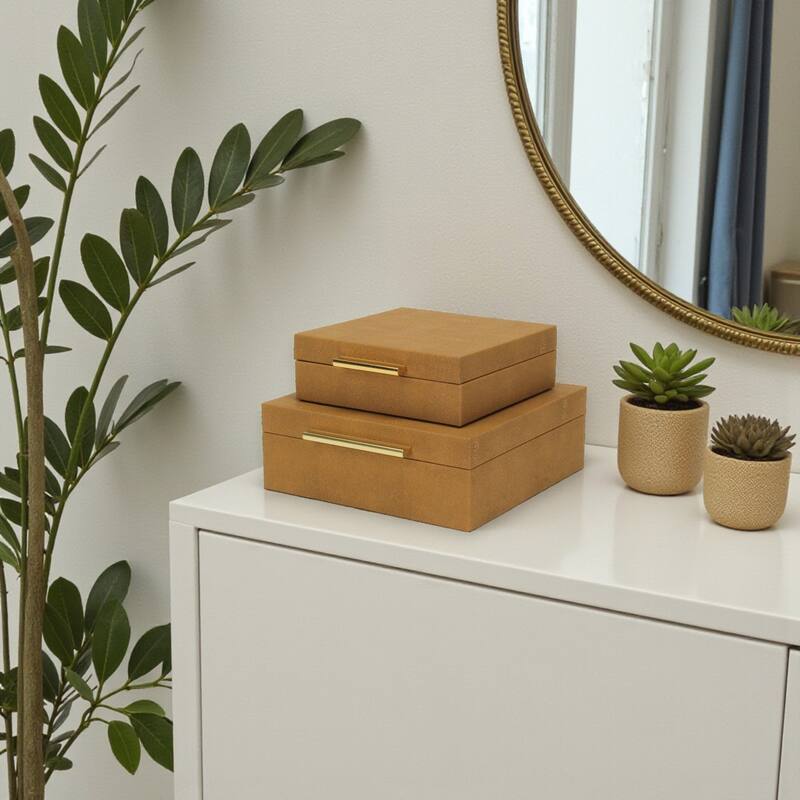 Lusan Black Vinyl Decorative Box Set