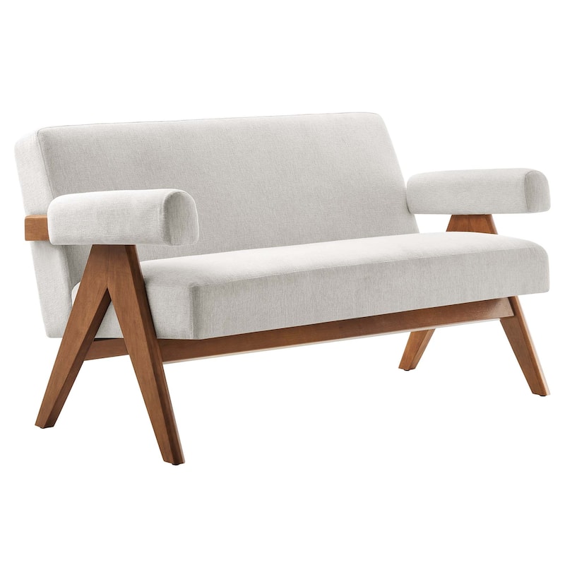 Lyra Fabric Loveseat - Ivory