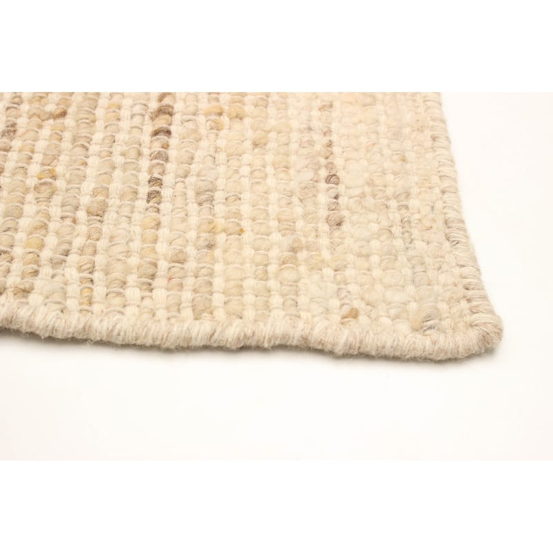 ECARPETGALLERY Braid weave Sienna Beige Wool Rug - 2'1 x 2'0