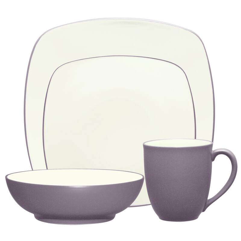 Noritake Colorwave 4-Piece Square Place Setting, Service for 1 - Plum
