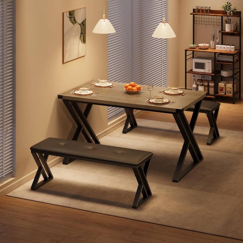 Dining Table with 2 Benches