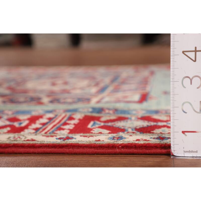 Kazak Oriental Foyer Rug Handmade Bedroom Wool Carpet - 3'5" x 4'10"