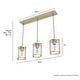 preview thumbnail 4 of 15, Hunter Astwood 3-Light Linear Cluster, Kitchen Island, Dining Room - Transitional, Contemporary, Modern Farmhouse