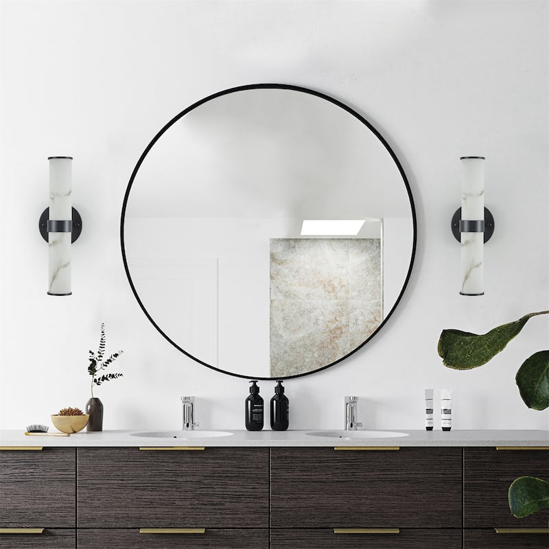 Set of 2 Resin Imitation Marble Texture Wall Light