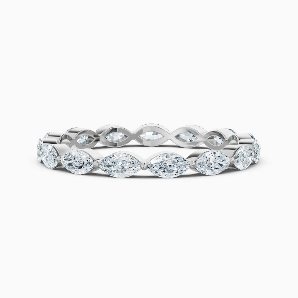 Auriya 14k Gold Marquise East-West Lab Grown Diamond Eternity Band 1.30 - 6.00 ct. tw. (F-G, VS)