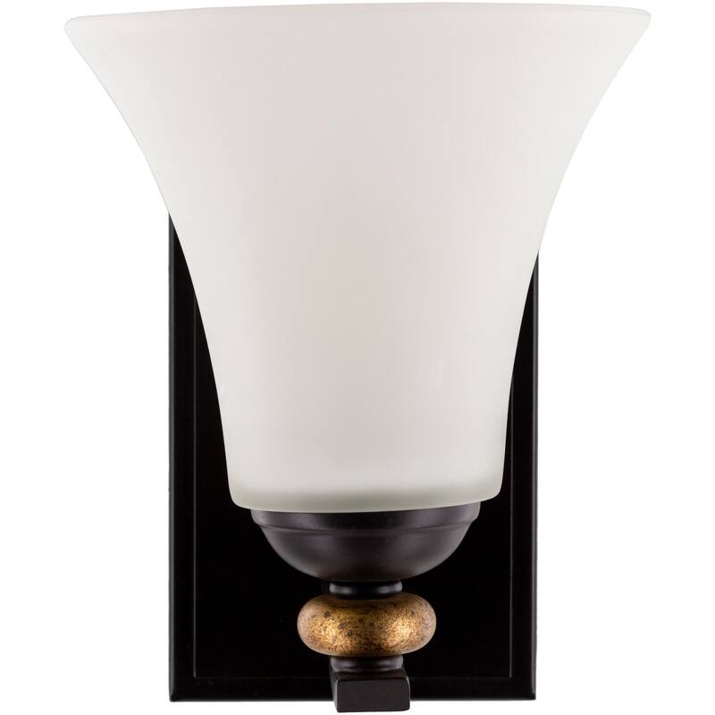 Artistic Weavers Monnie Traditional Frosted Glass Wall Sconce - 8"H x 6.125"W x 7.5"D