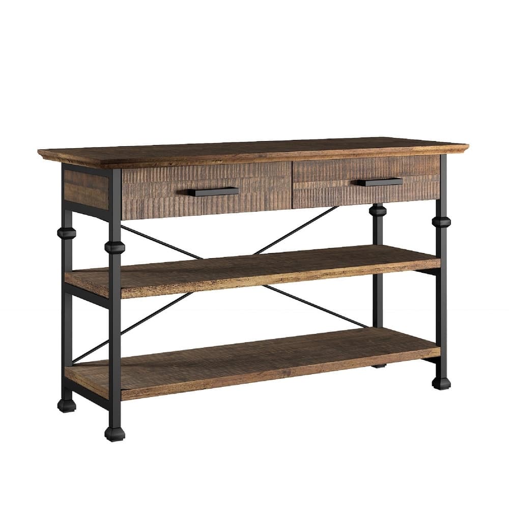 Myra Vintage Industrial Modern Rustic Media TV Stand Console by iNSPIRE Q Classic