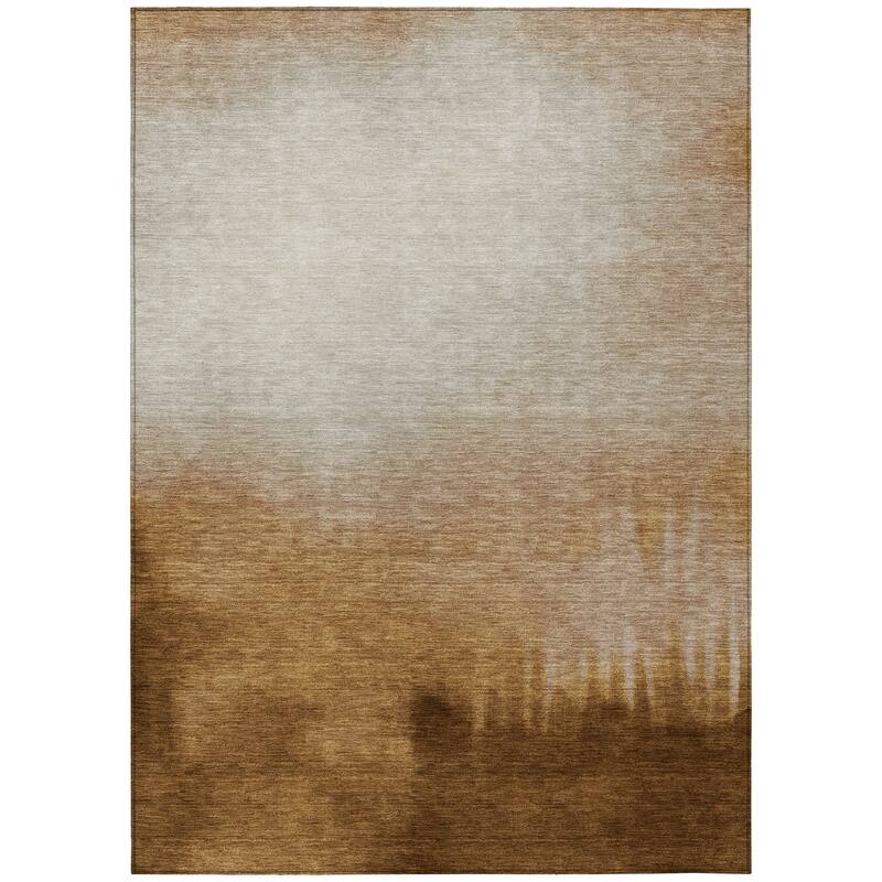 Machine Washable Indoor/ Outdoor Modern Dawn Chantille Rug