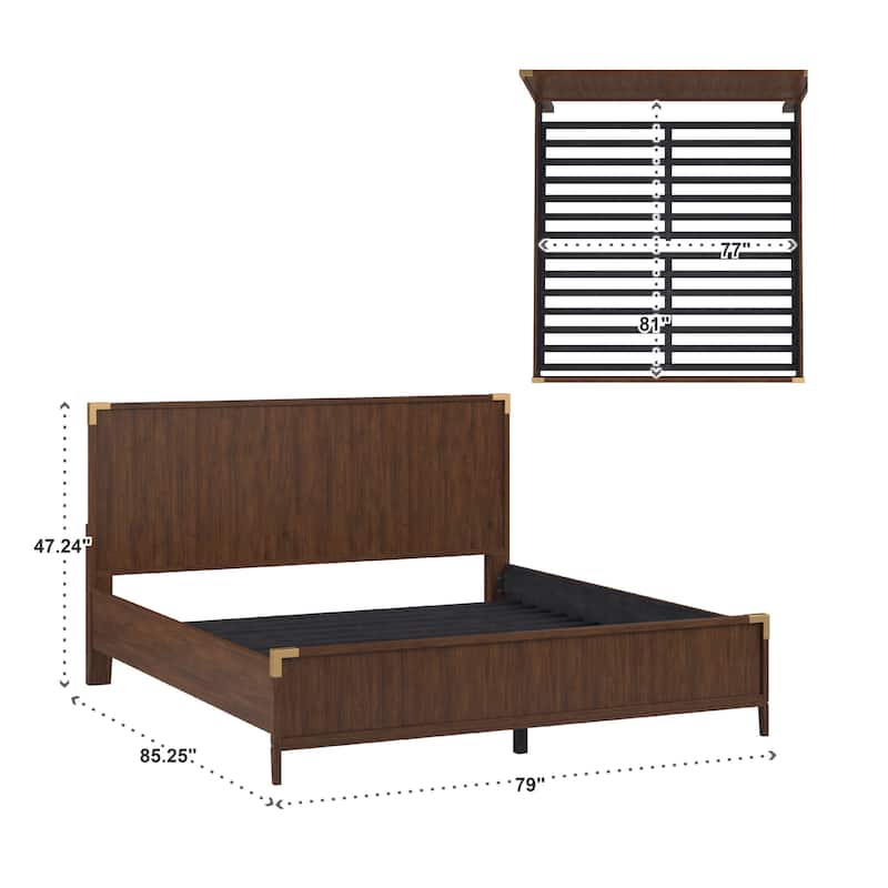 Khourush Low Profile Campaign Platform Bed by iNSPIRE Q Modern