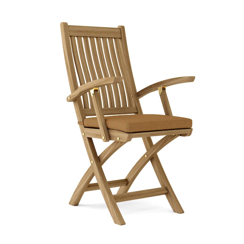 Tropico Teak Outdoor Dining Chair with Arms - Foldable (Set of 2) - N/A