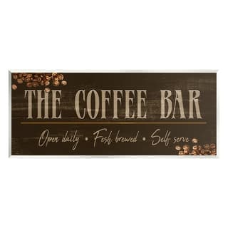 Stupell Rustic Coffee Bar Sign Wall Plaque Art Design by Kim Allen