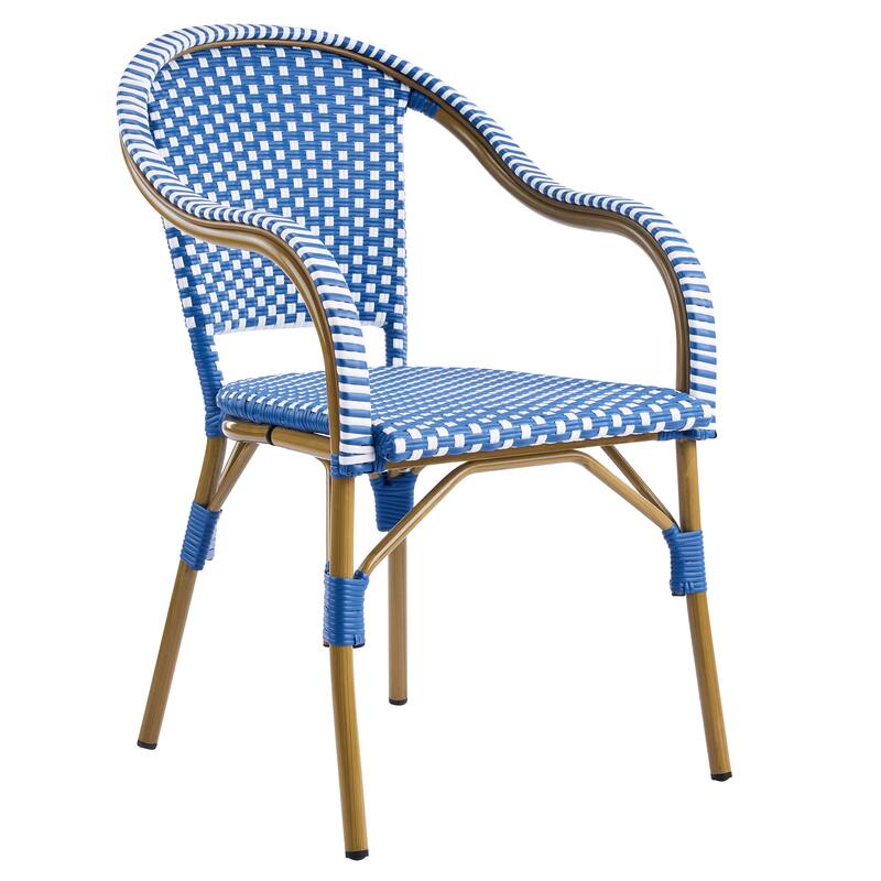 Christopher Knight Home - CaféBreeze Outdoor PE Wicker Dining Armchair with Aluminum Frame