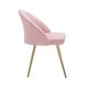 preview thumbnail 16 of 40, Porthos Home Daija Velvet Dining Chairs with Gold Legs