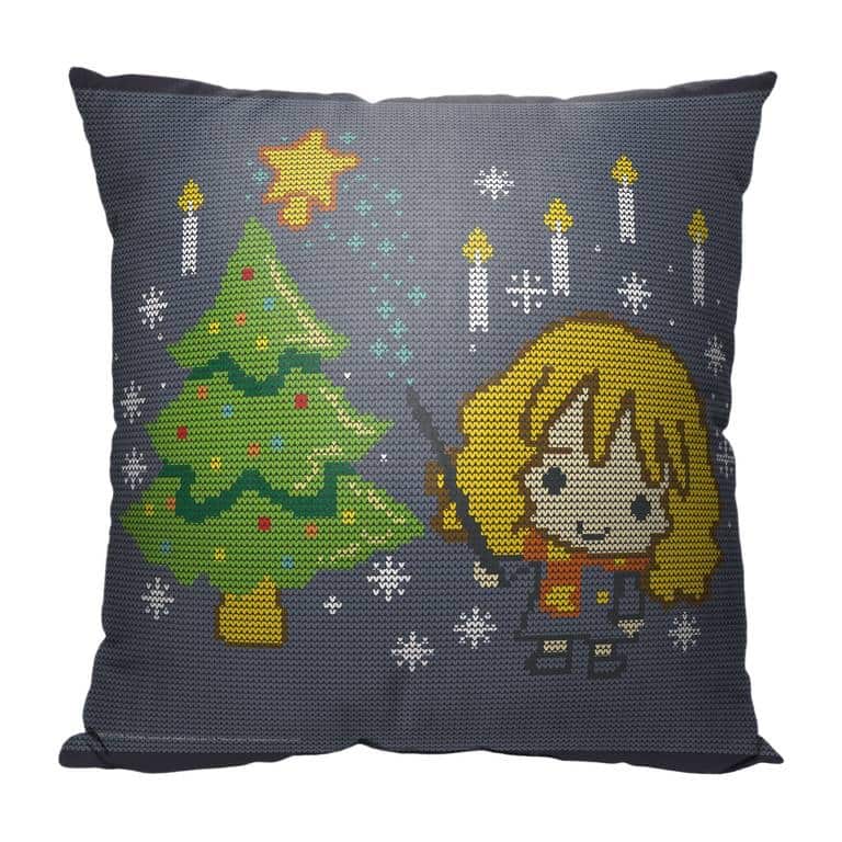 Warner Brothers Harry Potter Christmas Magic 18 Inch Throw Pillow