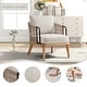 preview thumbnail 12 of 12, Living Room Casual Wooden Hand Braided Rope Armchair Rattan Chair for Living Room Apartment