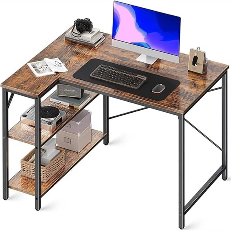 Game tables and storage shelves - Rustic Brown