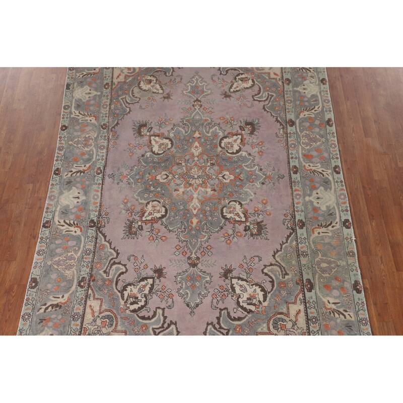 Tabriz Tabriz Persian Vintage Area Rug Handmade Wool Carpet - 6'2"x 9'11"
