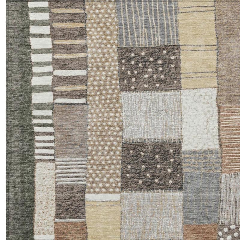 HomeRoots Geometric Transitional Rectangle Outdoor Rug