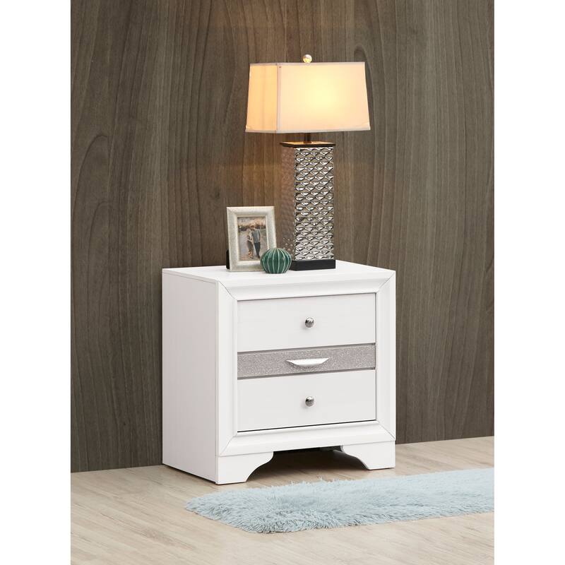 Modern Bedroom Cabinet with Three Spacious Drawers Storage Nightstand Bedside Table for Bedroom